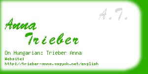 anna trieber business card